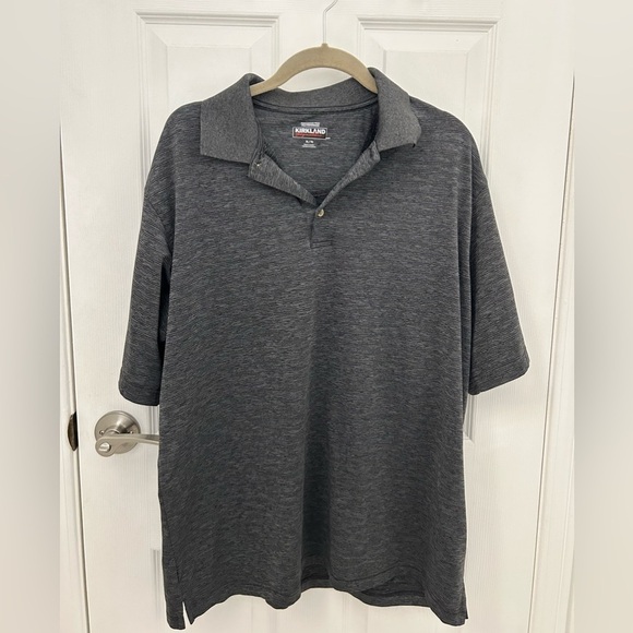 Kirkland Grey Performance Polo Golf Shirt, Sz XL - Picture 1 of 6